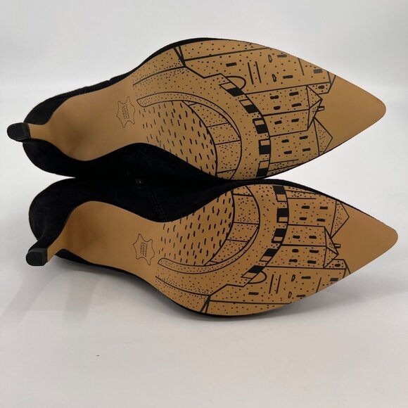 Bella Vita Danielle Booties Size 8.5M Black Suede Leather Boot 3" Heel - Picture 10 of 13